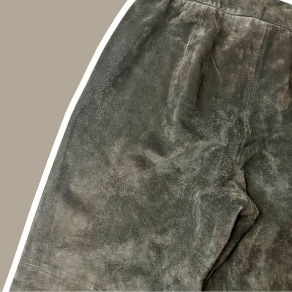 Liz Claiborne Vintage Black 100% Genuine Suede Trousers Size 10 - Picture 11 of 12